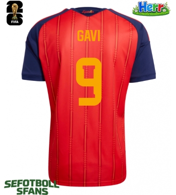 Spanien Paez Gavi #9 Hemmatröja VM 2026 Kortärmad